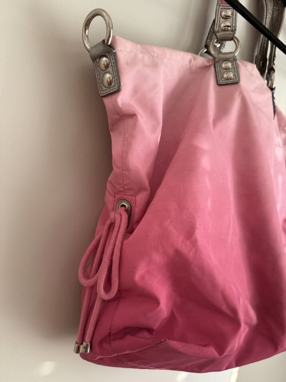 Coach Poppy Pink Ombre Storypatch XL Tote Bag Rhinestone 15 x 18 x 6 [jb] - Picture 7 of 9